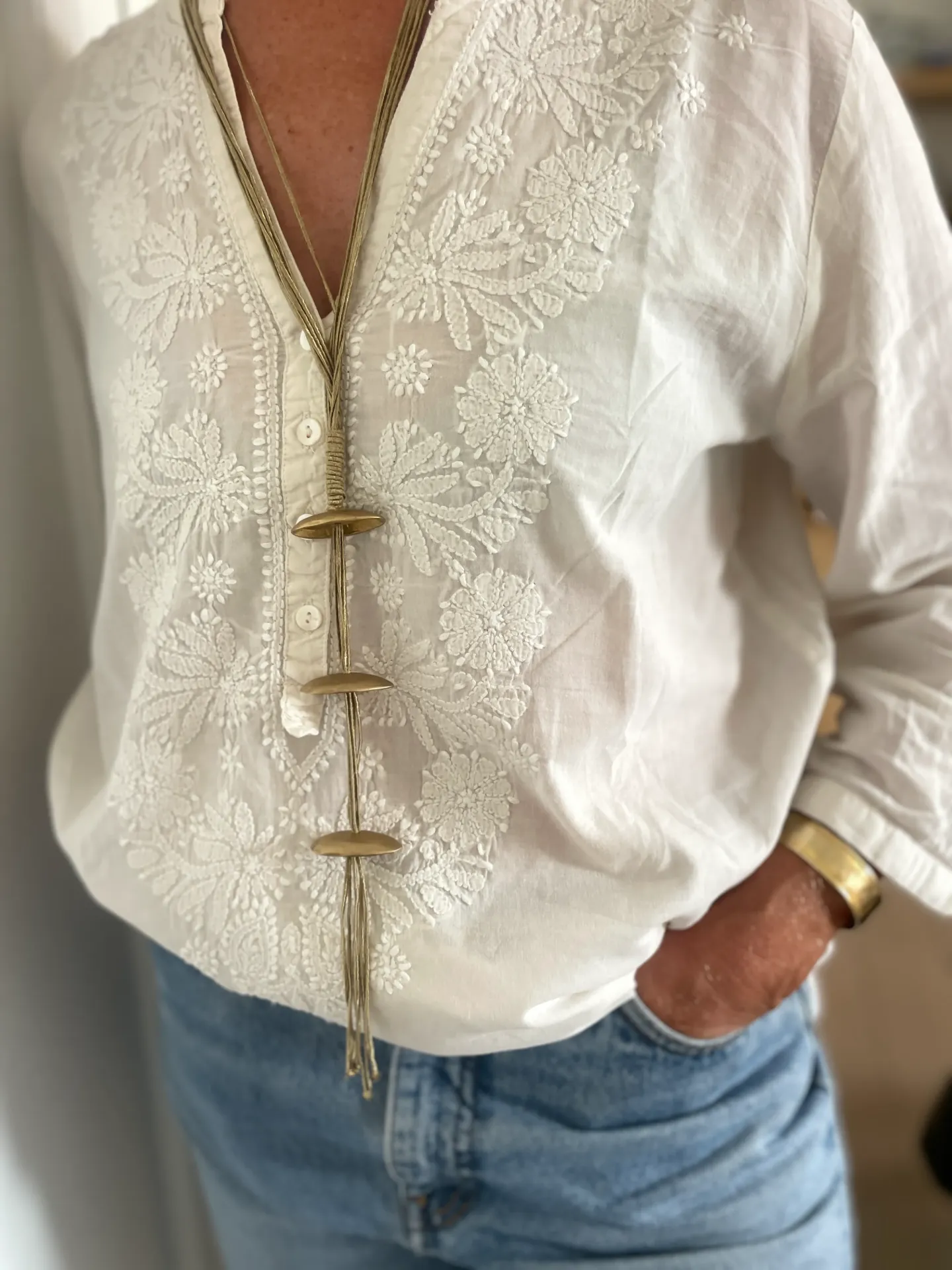 Stone Ines (Gold, Beige)